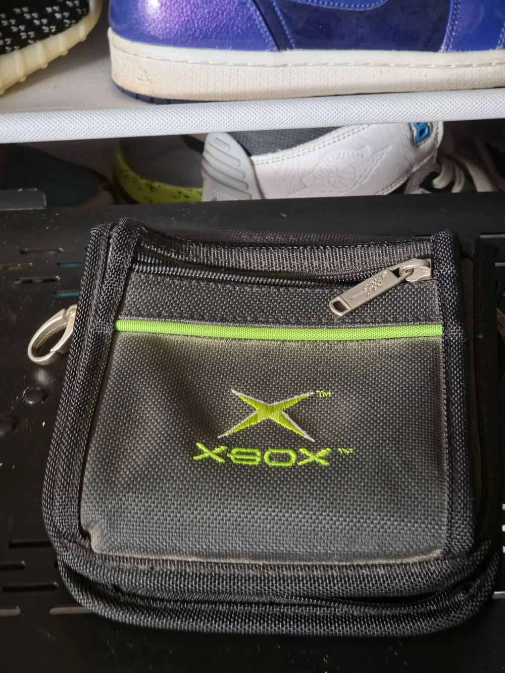🔥 Xbox Black and Neon Green Compact Gaming Accessory Pouch Cd Disc Holder Case